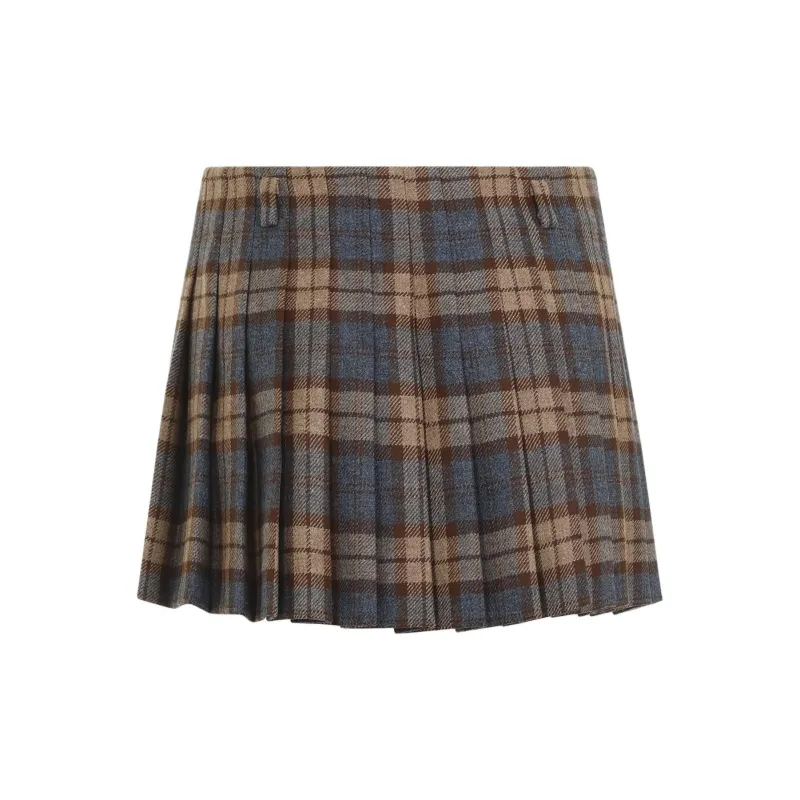 PRADA Checked Mini Skirt-1