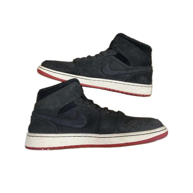 JORDAN 1 Mid Nouveau 'Black Red'-1