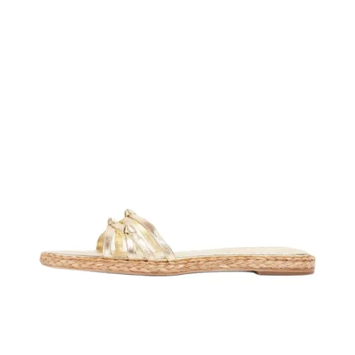 Paloma Barceló Slide Slippers Women's Gold