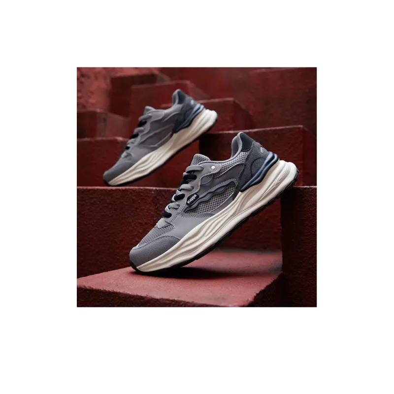 Kappa Wear-Resistant Slip-Resistant Low-Top Chunky Sneakers Men's Shark Gray/Tranquil Gray/Premium Gray-10