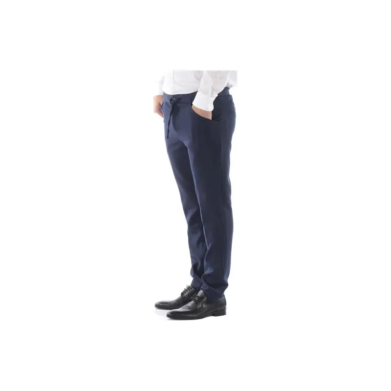 DANIELE ALESSANDRINI Casual Pants Men's Blue-3
