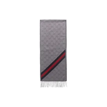 GUCCI Knit Scarves Women's Dark Gray