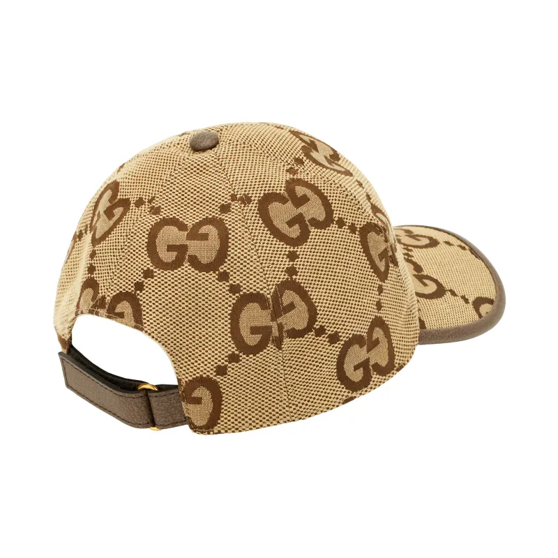 GUCCI Jumbo GG Canvas Baseball Hat Camel/Ebony L - POIZON GUCCI Jumbo GG Canvas Baseball Hat Camel/Ebony L - POIZON