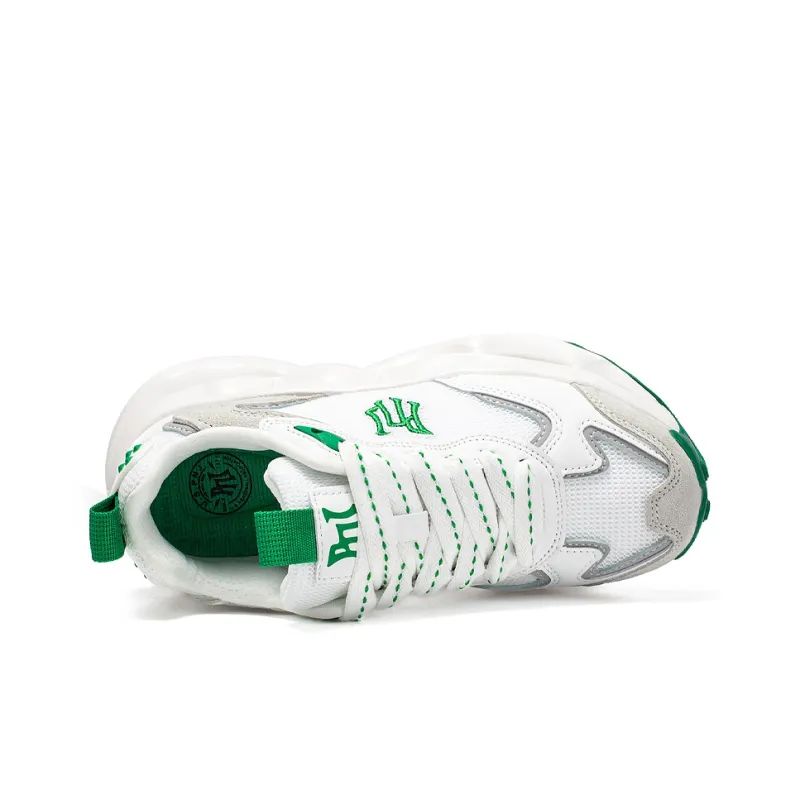 Pnj Anti Slip Wear Resistant Breathable Lightweight Height Increasing Low Top Chunky Sneakers Unisex Apple Green-3
