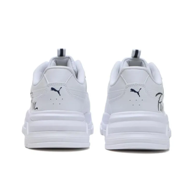 PUMA Cassia Via Anti-Slip Wear-Resistant Low-Top Casual Shoes Unisex White-3