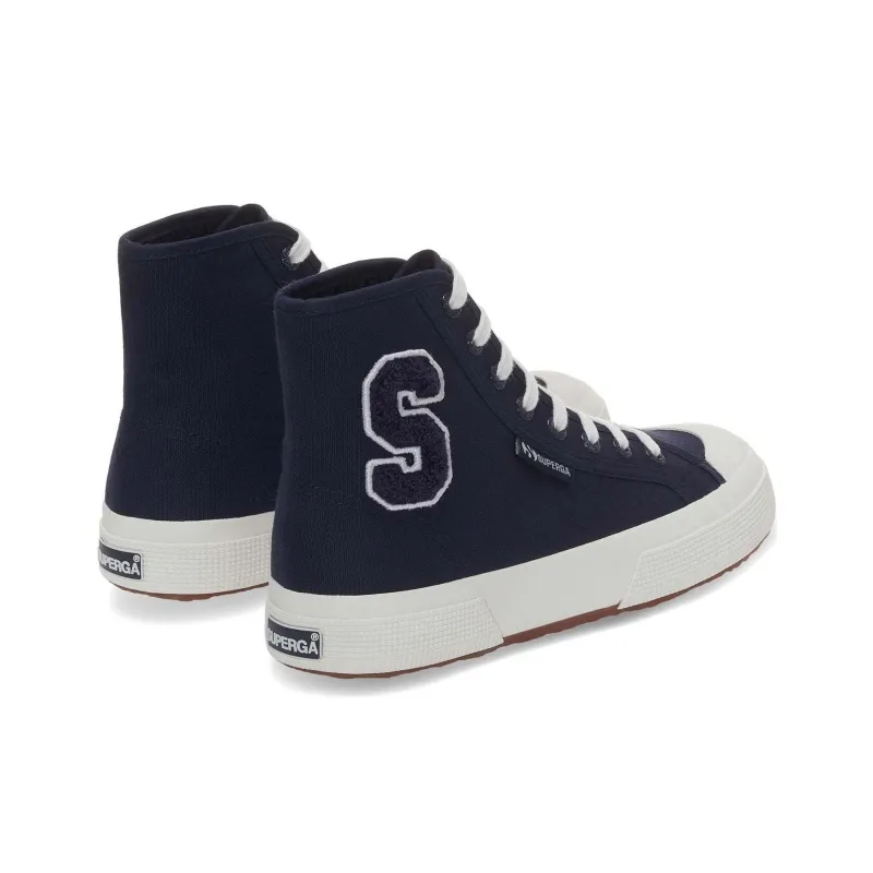 SUPERGA Slip-Resistant High-Top Skateboard Shoes Unisex Blue-3