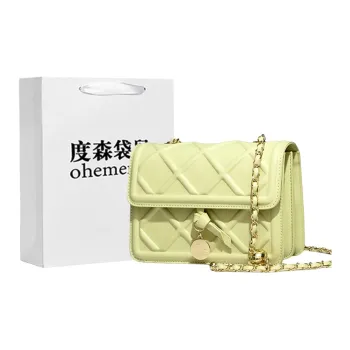 Dusen Kangaroo PU Shoulder Bag, Crossbody Bag Women's Black/White/Yellow