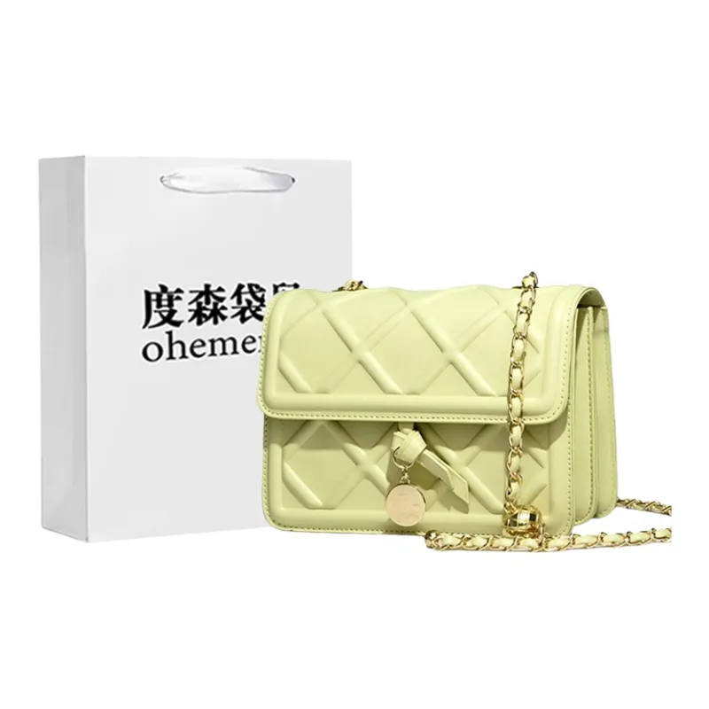 Dusen Kangaroo PU Shoulder Bag, Crossbody Bag Women's Black/White/Yellow-11