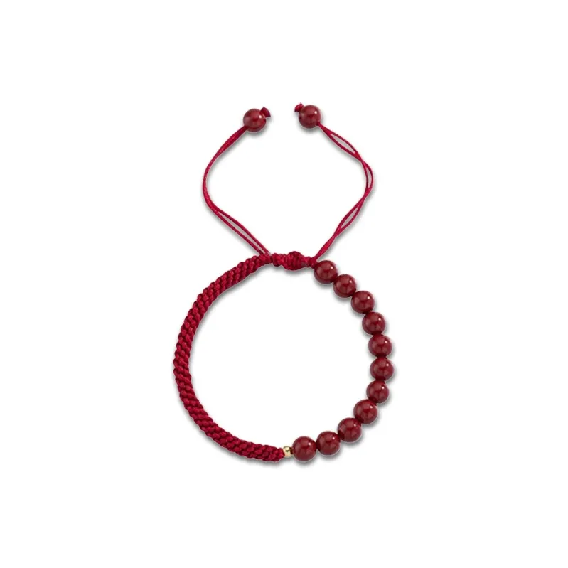 LuluCanaan Reconstructed Cinnabar Jade Bracelets Unisex-4