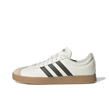 Adidas Court Anti Slip Wear Resistant Low Top Skateboard Shoes Unisex Gray White