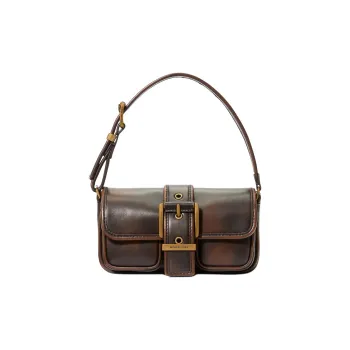 MICHAEL KORS Leather Handbag, Shoulder Bag Extra Small Women's Chocolate