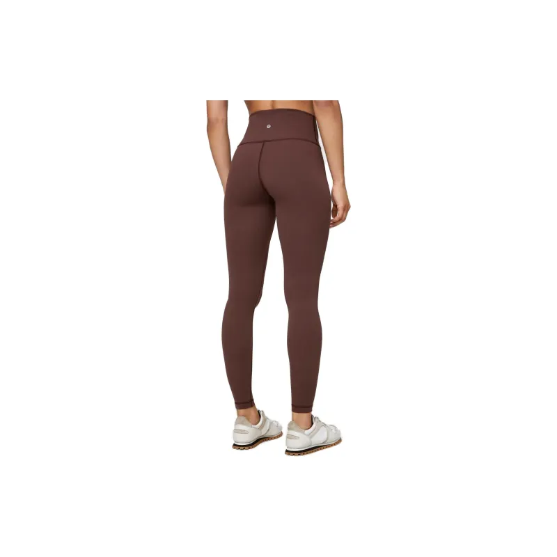 Lululemon Wunder Under Athletic Trousers Women's Brown Red-1