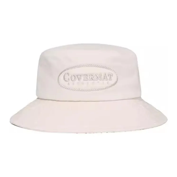 COVERNAT Cotton Bucket Hats Unisex Beige-0