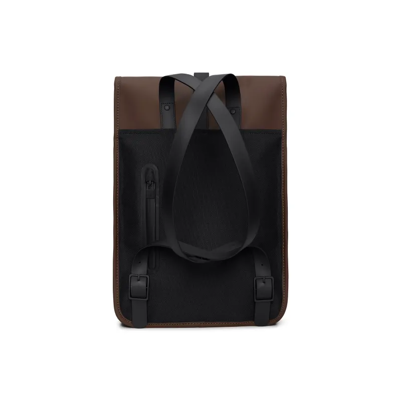 Rains Polyurethane And Polyester Blend Laptop Backpack Mini Unisex Black-49