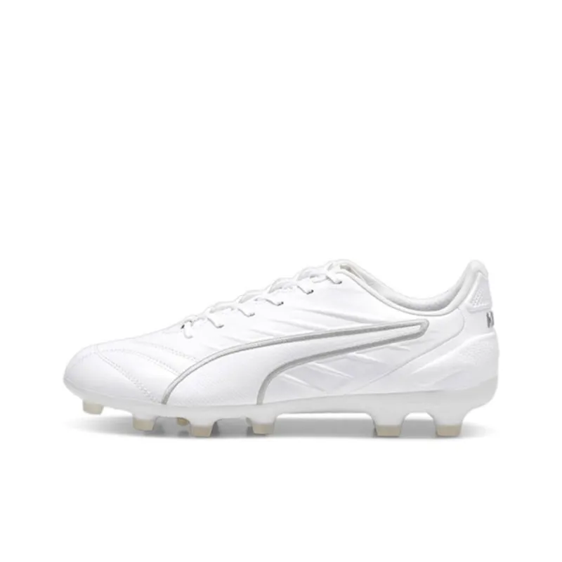 PUMA King Pro Soccer Shoes Men Low-Top White/Silver-0