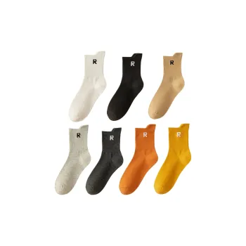 Yalu Mid-Calf Socks Men's 7 Pack Mixed Color