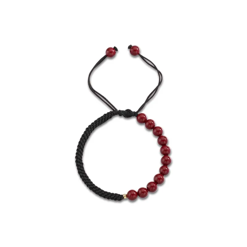 LuluCanaan Reconstructed Cinnabar Jade Bracelets Unisex-3