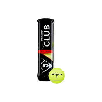 DUNLOP Club All Court Tennis Balls Training Ball Court Yellow