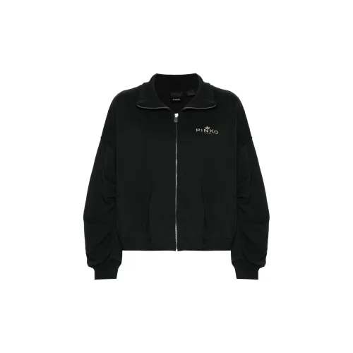 PINKO Callino Logo Printed Zipped Jacket