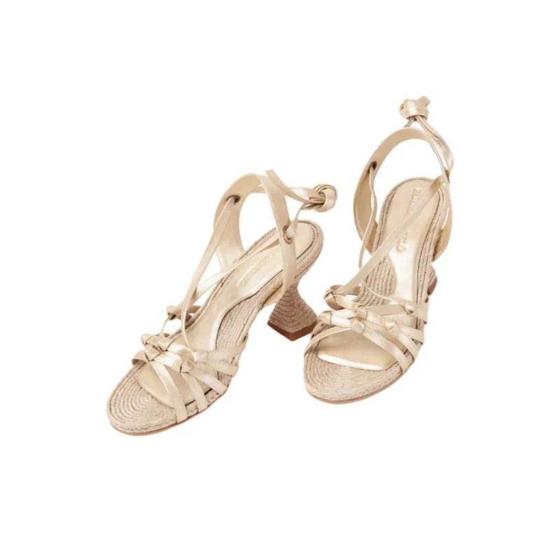 Paloma Barceló Parma Strap Sandals 7.5cm Women's Gold-2