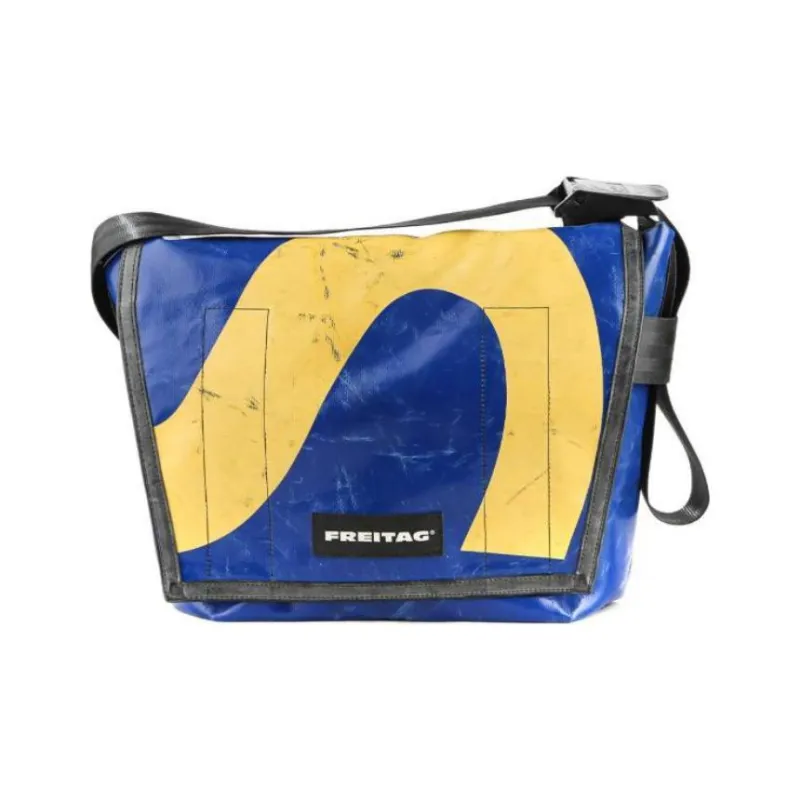 FREITAG Polyester Messenger Bag Crossbody Bag Shoulder Bag Unisex Blue & Yellow-0