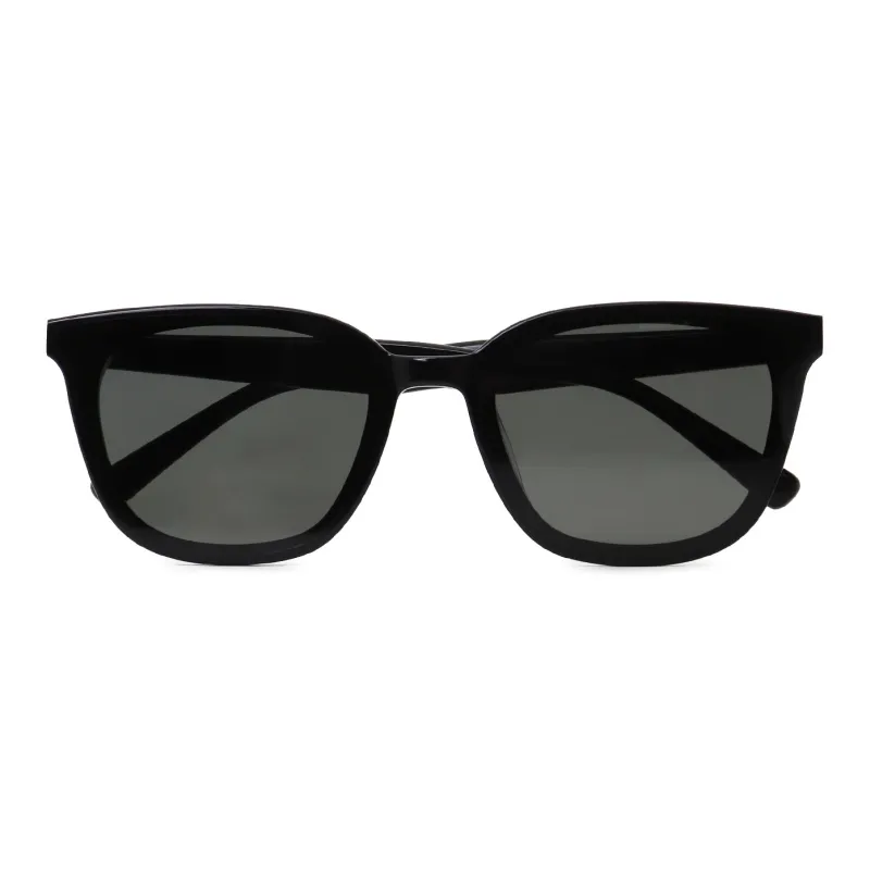 Pair Ponyo Plate Frame Irregular Shape Sunglasses Unisex Black-3