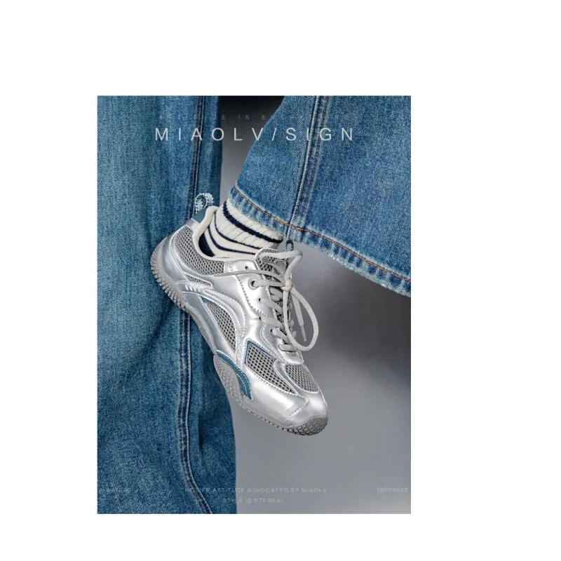 Wonderful Couple Anti-Slip Wear-Resistant Breathable Lightweight Low-Top Casual Shoes Women's Moonlight Silver-7