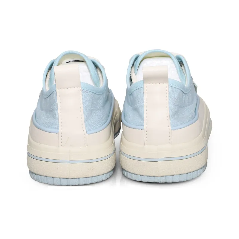 B10CROWN Anti Slip Wear Resistant Low Top Canvas Shoes Women's Blue-3