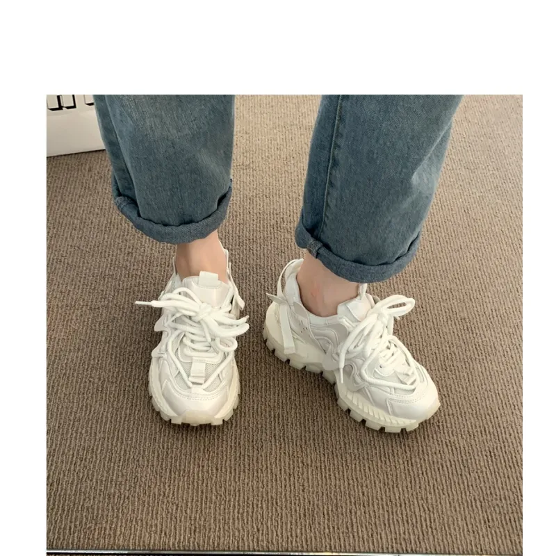 LXVB Slip-Resistant Breathable Low-Top Chunky Sneakers Women's-10