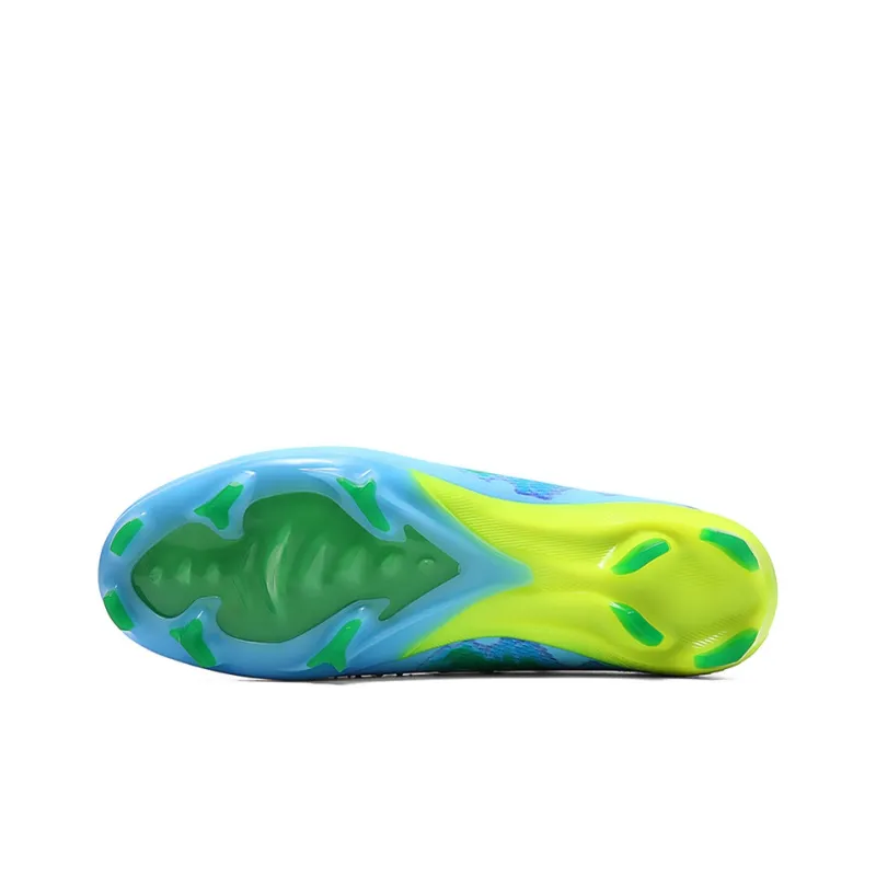 VAKY AG Rubber Short Studs TF Rubber Broken Studs Anti-Slip Wear-Resistant Soccer Shoes Unisex Blue-3