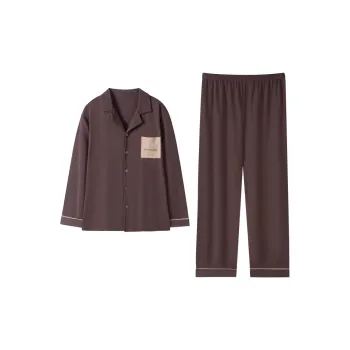 Dream Heart Pajama Set Men's Brown