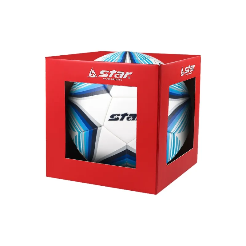 Star Size 5 Soccer PU Seamless Thermal bonding Unisex White Blue-4