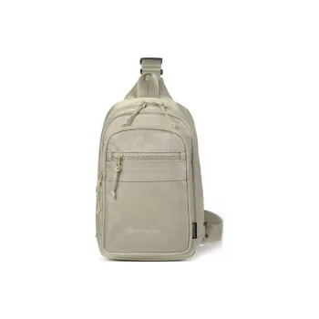 SAMSONITE Polyester Sling Bag, Crossbody Bag Unisex Light Umber