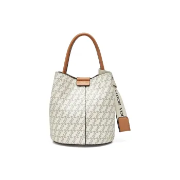 JOSINY PU Bucket Bag, Crossbody Bag, Handbag Medium Size Women's Ecru/Coffee/Nude Pink