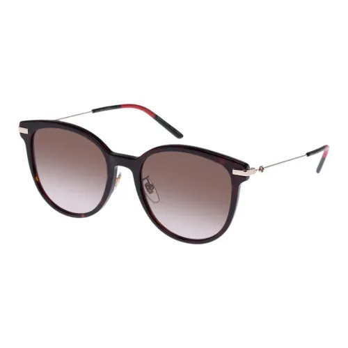 GUCCI Acetate Round Sunglasses Women's Tortoiseshell