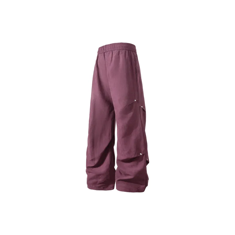 TELENT Casual Pants Unisex Rose Red-27