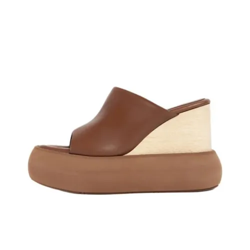 Paloma Barceló Slide Slippers 11.5cm Women's Brown