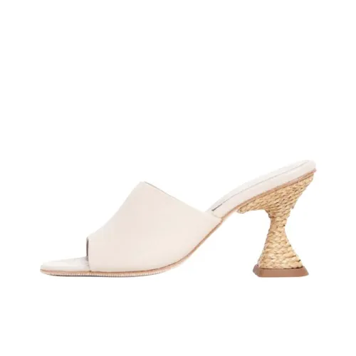 Paloma Barceló Slide Slippers 7cm Women's Ecru
