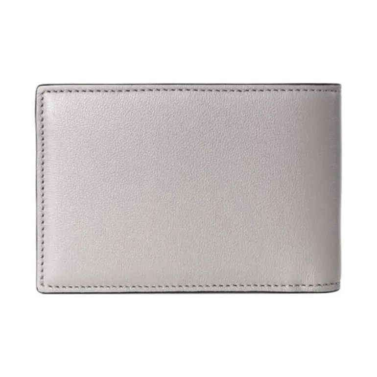 Valentino Calfskin Wallet Men's Gray-2