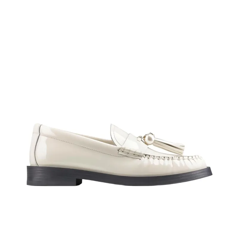 Jimmy Choo Addie Pearl-embellished Leather Loafers-1