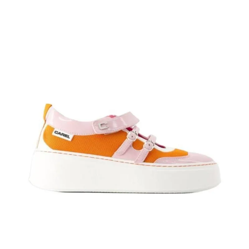 Carel Low Top Skateboard Shoes Women's Orange-1