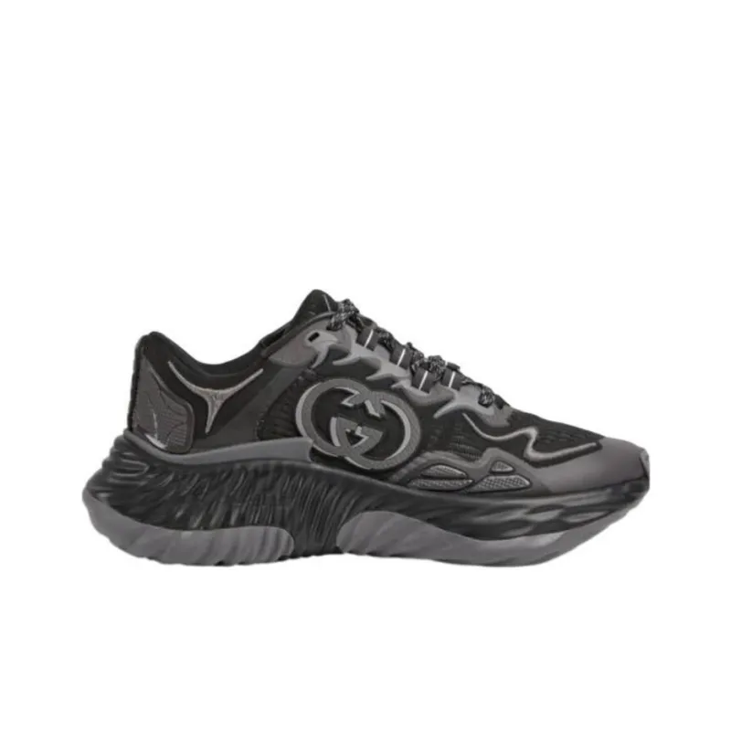 GUCCI Ripple Low Top Casual Shoes Women's Black-1