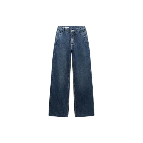 ZARA Trf Jeans Women's Sea Blue