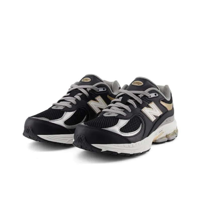 New Balance NB 2002R Abrasion Resistant Shock Absorbers Low Top Kids Lifestyle Shoes Black Silver Teenagers-1