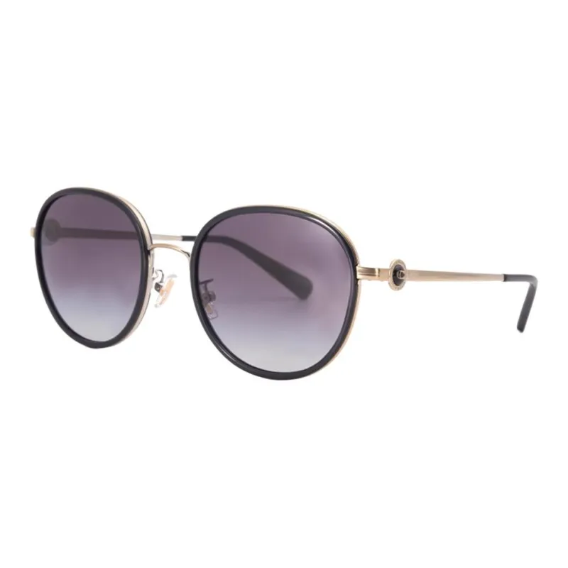 COACH Plate Alloy Frame Oval Sunglasses Unisex Multicolor-0