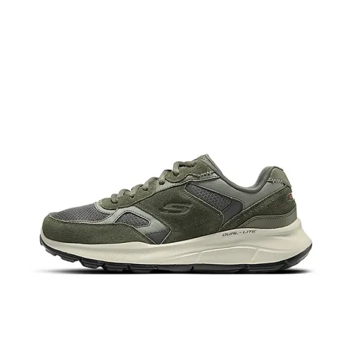 Skechers Running Shoes Men Low-Top Olive Green