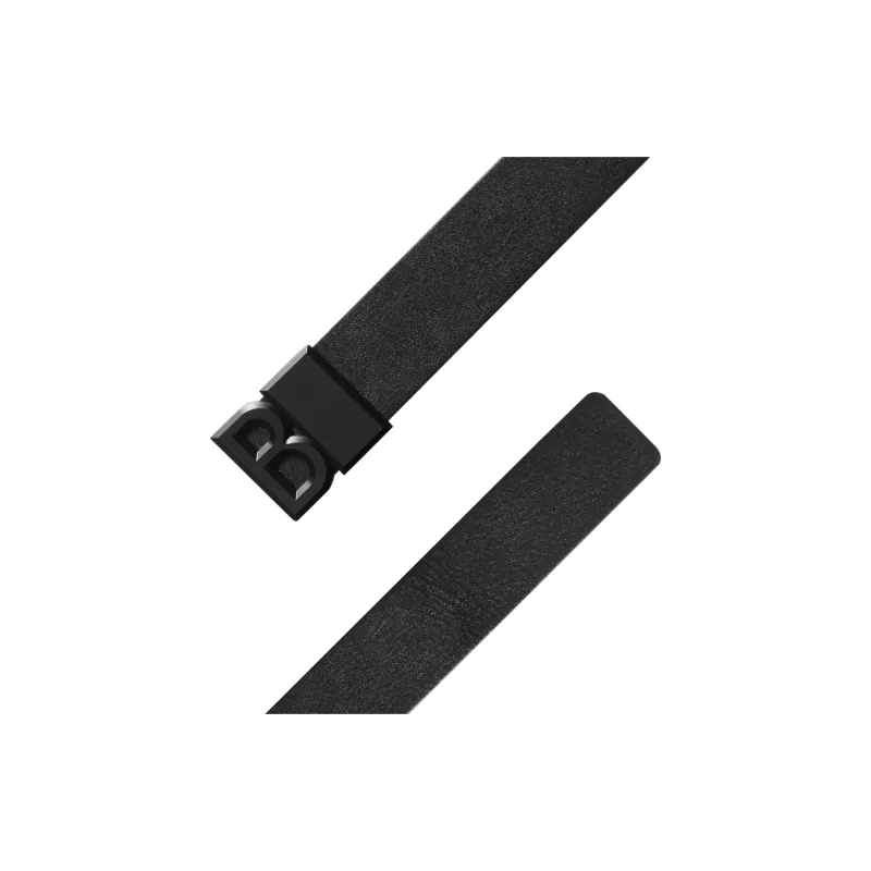 BLACKHEAD Head B Block Buckle Decoration Cow Leather Belts Unisex Width 3.5cm-1