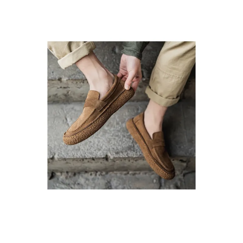 Product B Loafers Gommino Loafers Driving Shoes Men's Brown-3