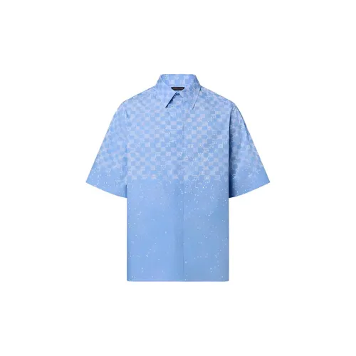 LOUIS VUITTON New Quarterly Products Of LV Shirts Men Blue