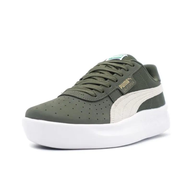 PUMA California Lwt Anti-Slip Wear-Resistant Low-Top Tennis Shoes Men's Dark Green-1